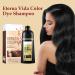 Fellflying Black hair color shampoo natural hair color shampoo 6in1 hair dye covers gray hair longlasting color shampoo for men and women lasts 30 days 500 ml - Buy Online on GoSupps.com