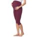 Be Mammy Womans 3/4 Maternity Leggings Tights BE20-229 XXL Wine Red