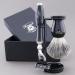 Premium 3 Edge Safety Razor Set with Black Badger Hair Brush & Stand - Ultimate Men's Shaving Kit for a Close Comfortable Shave - International Shipping Available - Buy Online on GoSupps.com