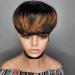 SAEIALL Pixie Cut Wig | Black Brown Short Brazilian Virgin Human Hair | Layered Mushroom Wigs for Black Women | Natural Wavy Glueless Wig (1B30) - Buy Online on GoSupps.com