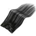 Moresoo 12 Inch Balayage Clip in Human Hair Extensions - Black and Silver - 5 Pieces/70g - #1B/Silver/1B - Buy Online on GoSupps.com