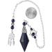Kyeygwo Blue Sandstone Cone Stone Pendulum - Double Crystal Point Quartz Gemstone for Divination Meditation and Reiki Healing - Buy Online on GoSupps.com
