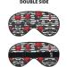 Black White Stripes Red Rose Flowers Eye Mask | Unisex Soft Comfort Sleep Mask for Travel Yoga & Shift Work - Buy Online on GoSupps.com