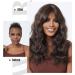 Buy Testar Long Dark Brown Wigs for Women | Curly Wigs with Air Bangs & Water Waves | Heat-Resistant Synthetic Hair for Daily & Party Use - Buy Online on GoSupps.com