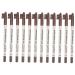 BELLIFFY 12pcs Brow Pencil Eyebrow Pen Cosmetic Supplies Powder Coffee Plastic Brow Pencil