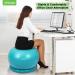 Trideer 65cm Yoga Ball Chair for Home Office Desk - Stability & Balance Seat for Back Pain Relief, Abs Workout - Turquoise - Buy Online on GoSupps.com