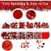 Red Nail Rhinestones Kit - 60Pcs Assorted Shapes Gems with Glitters | Crystals for Nail Art, Faces, Body & Crafts - Buy Online on GoSupps.com