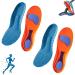 Norelie insert Norelie orthopedic insoles to support the vaulted vault Comfortable insole plane planar fasciitis (blue+blue 45-46) 45-46 blue+blue