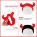 Minkissy 2pcs Devil Horn Headband Set - Soft Makeup & Shower Bands for Face Washing & Spa (Red & Black) - Buy Online on GoSupps.com
