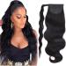 Ponytail Extension 12-26" Long Wave Ponytail Extension Brazilian Human Hair Wrap-around Ponytail Hair Extension Natural Black Virgin Remy Human Hair Ponytail Hairpiece Ponytail Hair Extension (Color 18inch 100g Black Wavy - Buy Online on GoSupps.com