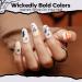 Modelones Gel Nail Polish Set - 2 Pcs (15 ML) Black & White Soak Off LED - Perfect for Halloween Nail Art - Ideal Home Gift for Women & Girls - Buy Online on GoSupps.com