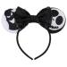 Halloween Mouse Ears Sequin Mouse Ears Headband Halloween Mouse Ears Bow Headbands Shiny Bows Mouse Ears Headbands Cosplay Party Headband For Women Halloween Party Cosplay Costume Accessories(Black)