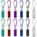 Garneck 12 pieces Mini Small Key Association Flashlight Camping Flashlight Mini flashlight Alloy flashlight climbing hooks led to hiking outdoors