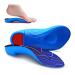 VALSOLE High Arch Support Insoles for Women Men Orthotic Inserts 3/4 Length Gel Athletic Running Insoles Metatarsal Pad for Relief Plantar Fasciitis Heel Pain Flat Feet Metatarsalgia OverPronation Blue S(Men4-6/Women6-8)