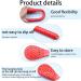 Hand Massage Hammer - Percussion Stick for Whole Body Relief | Rubber Manual Massager for Shoulders & More - Red - Buy Online on GoSupps.com