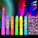 GLEEMEN Neon Face Body Paint Stick 6 Colors UV Blacklight Neon Fluorescent Face Paint with 4 templates Non Toxic Face Painting Club Makeup Art Paint Kit for Adults Kids Halloween Party Carnival 6 UV Colors