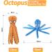 HYAKUSEI Plush Squeaky Dog Chew Toys 2 Pack Soft Durable No Stuffing Puppy Toys Set with Sound Paper and Squeaky for Small and Medium Dogs Octopus - Buy Online on GoSupps.com