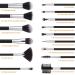 15 Piece Professional Makeup Brush Set | Perfect for Eyeshadow Eyebrow & Foundation | International Shipping Available - Buy Online on GoSupps.com