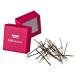 Haarly loved more grip hair clamps bobby pins anti slide (24 pieces | brown | 6cm) ultra paint with special painting including box for storage (box color: pink)