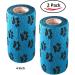 Vet Wrap Tape 2 Inch 2 Pack Blue with Black Paws - Self Adherent Cohesive Flex Bandage for Pets - Buy Online on GoSupps.com