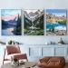Mountains Waterfall Paint by Number Kit - 4 Pack DIY Adult & Kids Landscape Painting Set on Canvas 12X16 Inch - Beginner Friendly - Buy Online on GoSupps.com