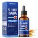 5-HTP & GABA Liquid Drops - L-Theanine Ashwagandha Black Pepper - Restore & Relax Sleep Well Support - Raspberry Flavor - 2.0 fl oz (60ml) 2 Fl Oz (Pack of 1)