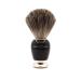 Edwin Jagger 81SB586AMZ Imitation Ebony & Nickel Classic Pure Badger Shaving Brush for Shaving Cream or Soap for Men (Black)