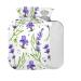 Hot water bottle with lid purple lavender 1 l small hot water bag for pain relief hot and cold compress BPA-free