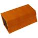 Extravagant double folding glasses case "Double" made of high-quality material Orange