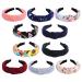10 Packs Wide Headbands for Women Girls, Fashion Knot Turban Hairbands Cross Knot Headband Hair Accessories