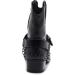 Alberto Fellini Men's Crocodile Prints Cowboy Boots with Side Zipper & Belt Buckle - Black 10.5 - Buy Online on GoSupps.com