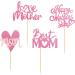 Blumomon 36 Pack Glitter Happy Mother's Day Cupcake Toppers - Pink Mom Picks for Party Decorations & Celebrations - Buy Online on GoSupps.com
