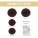 Hair Donut Bun Maker Set - 4 Pcs with 10 Hair Pins | 2 Size Bun Shaper Set for Chignon Hair Style - Brown - Buy Online on GoSupps.com