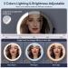 Rechargeable Wall Mounted Lighted Vanity Mirror Nickel 8 Inch - LED Makeup Mirror 1X/10X Magnification - Touch Screen Dimmable 360 Swivel - 3 Color Lights - 13 Inch Extendable Bathroom Mirror - Brushed Nickel - Buy Online on GoSupps.com