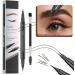 Byuexhp Waterproof Eyebrow Pen Double Head Cosmetic Pen with 2 Fork Tips Eyebrow Pen for girls beauty sustainable styling shapes lifting define dark brown 1 piece 1er Pack - Buy Online on GoSupps.com
