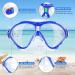 Kids Snorkel Set with Dry Top Mask and Carrying Bag - Luminous Scuba Gear for Boys and Girls (Ages 5-13) Blue - Buy Online on GoSupps.com