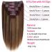 Hair Extensions Chocolate Brown and Caramel Blonde with Brown Roots 16"-24" Clip in Hair Extensions Human Hair Silky Straight Double Weft Lace Clip in Hair Natural Human Hair(18inches) 18inches 120g/Set - Buy Online on GoSupps.com