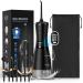350ML Cordless Water Flosser Water Dental Flosser Picks for Teeth Cleaning and Flossing with 7 Jet Tips & 5 Pressure Modes 1800mAh Rechargeable Oral Irrigator for Home Travel Use (Black&Gray)