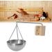 Sauna Oil Cup Sauna Aromatherapy Oil Holder Stainless Steel Essential Oil Fragrance Diffuser Bowl with Wooden Block Use for Sauna Room(Small 11.4x9.1x1in) - Buy Online on GoSupps.com