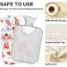 Oarencol Fun Fox Hot Water Bottle with Cover - Maple Leaves Design for Hot/Cold Compress - 1 Liter - Buy Online on GoSupps.com