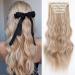 YDDM Hair Extensions Clip in Extensions Wavy hair extension with clips full of heads like real hair hair exension clips cheap clip extensions synthetic hair part for women (20 inch 4pcs) 20 inch 24AH613#