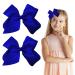 Ribbon Hair Bow Clips 6 Inch Blue Grosgrain Christmas Hair Pins Bow Hair Barrettes Alligator Clips Fashionable Hair Accessories for Girls Women Toddlers Wedding Birthday A3HDJFJ (blue)