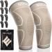 NEENCA 2 Pack Knee Brace, Knee Compression Sleeve Support for Knee Pain, Running, Work Out, Gym, Hiking, Arthritis, ACL, PCL, Joint Pain Relief, Meniscus Tear, Injury Recovery, Sports Large 2 Pack - Skin