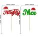 24Pcs Naughty or Nice Cupcake Toppers Glitter Santa Hat Merry Christmas Cupcake Picks Naughty Or Nice Cake Decorations for Merry Christmas Santa Happy New Year Holiday Birthday Party Supplies Green Red-24pcs - Buy Online on GoSupps.com