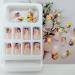 Square Press on Nails - TUZADNW Flower Design | 24 Pcs Glossy Short Fake Nails for Women - Artificial Nude Full Cover Acrylics - Buy Online on GoSupps.com