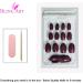 Bling Art Oval False Nails Gel Glossy Glitter French Manicure Fake Medium Tips with Glue (Sangria Gel) - Buy Online on GoSupps.com