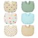 Wiainty 6 pieces Latz baby bibs made of 100% cotton washable bibs baby with adjustable push buttons baby bandana bibs for young girls cute drool for food painting 1