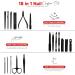 Kichly 18-Part Manicure Set for Women & Men - Nail Tools & Accessories with Travel Case - Nail Clip Set & Scissors (Red/Black) - Buy Online on GoSupps.com