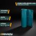 Hinrichs 240L Extra Strong Garbage Bags - 15 Rolls of Tearproof Recycling LDPE Waste Bags for Garden Household & Construction - 100x125 cm Blue Sacks - Buy Online on GoSupps.com