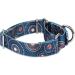 Martingale Dog Collar with Flower Pressure - No Pulling Adjustable Durable Large Size (43.2-63.5 cm) - Indigo Fireworks Design - Buy Online on GoSupps.com